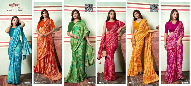 Pravya Vol 3 By Vallabhi Printed Designer Brasso Sarees Wholesale Price In Surat